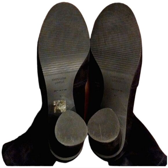 Stuart Weitzman Margot 75mm Stretch Suede Sock Booties, Size 9.5 W, (D) … - Picture 9 of 12